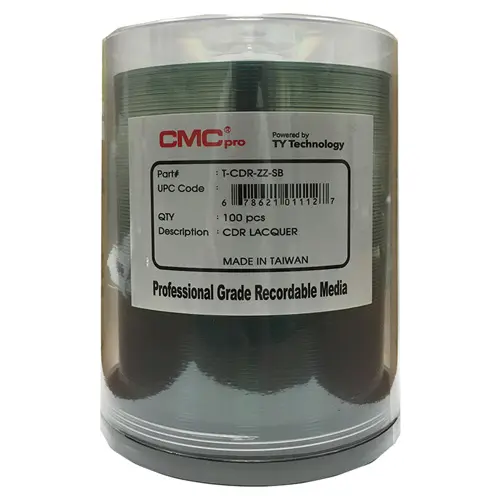 CMC CD-R 80 Min. 700MB 100/Spindle Silver Top (T-CDR-ZZ-SB)