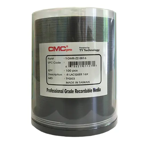 DVD-R 4.7GB, Shiny Silver Top, 16X, PR Thermal, 100/Spindle (T-DMR-ZZ-SB16)