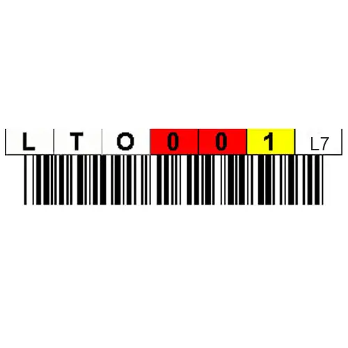 [NETLTO7] LTO 7 Media Barcode Labels - Sheet of 20