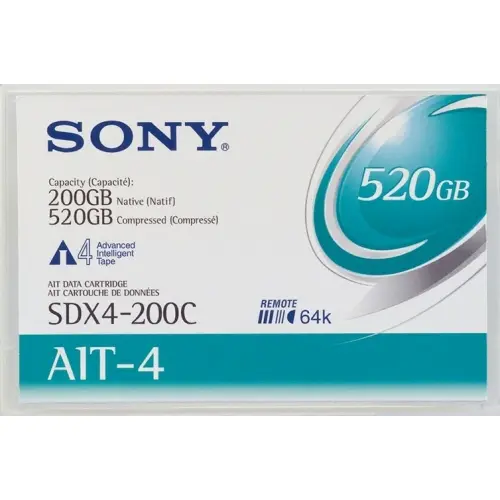 [SONSDX4-200C] Sony 8mm AIT 4 Data Tape w/R-MIC 200GB (SDX4-200C)