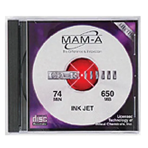 MAM-A CD-R 74 Minute 650MB Printable White (41142)